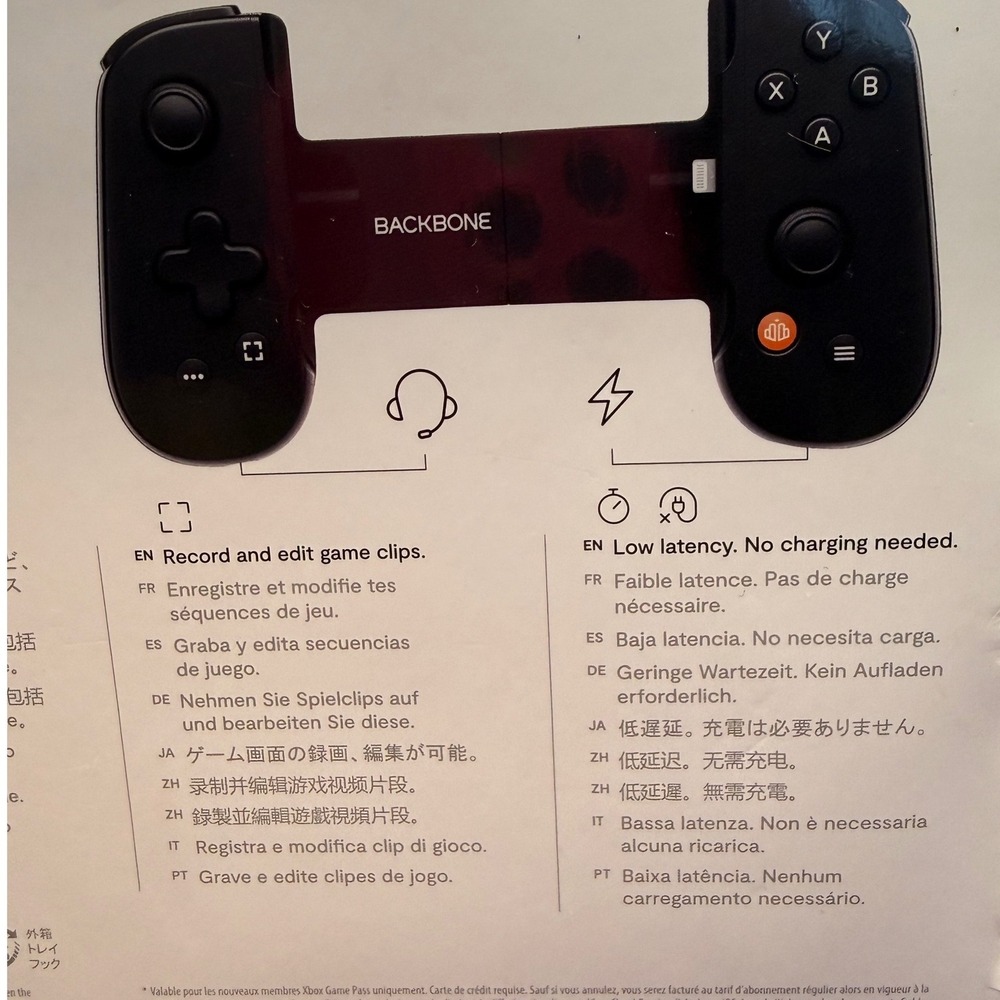Backbone One Controller for Xbox iPhone Gaming‎ Remote Black - Picture 3 of 7